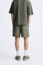 Faded jogger bermuda shorts