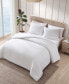 Фото #5 товара Wicker Woven Solid 3 Piece Duvet Cover Set, King