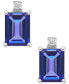 ფოტო #2 პროდუქტის Tanzanite (1-1/5 ct. t.w.) & Diamond Accent Stud Earrings in 14k White Gold (Also in Emerald, Sapphire & Ruby)