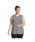 Фото #1 товара Plus Size Moisture Wicking UPF Sun Curved Hem Tunic Tank Top