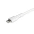 Фото #8 товара StarTech.com 6 foot (2m) Durable White USB-C to Lightning Cable - Heavy Duty Rugged Aramid Fiber USB Type A to Lightning Charger/Sync Power Cord - Apple MFi Certified iPad/iPhone 12 - White - USB C - Lightning - 2 m - Male - Male