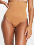 Фото #1 товара Bye Bra invisible high waist medium contour shaping thong in light brown