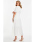 Фото #2 товара Women's Textured Woven Knot Front Maxi Dress