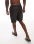 Topman cargo swim shorts in black