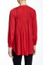 Harlowe & Graham Womens Red Long Sleeve Pintuck Back Swing Blouse Size Small