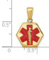 ფოტო #4 პროდუქტის Medical Info Hexagon Charm Pendant in 14k Gold