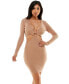 ფოტო #1 პროდუქტის Women's Side Cutout Ring Detail Dress