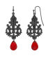 ფოტო #1 პროდუქტის Black-Tone Filigree Earring