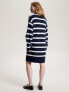 Фото #2 товара Wool Stripe Polo Sweater Dress