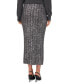 Women's Cable-Knit Shine Pull-On Midi Sweater Skirt