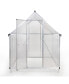 Фото #3 товара Premium Outdoor Greenhouse Aluminum Frame, Polycarbonate Panels, Vent and Hinged Door