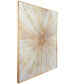 Фото #2 товара by Cosmopolitan Porcelain Radial Starburst Framed Wall Art with Gold-Tone Aluminum Frame, 39.50" x 2" x 39.50"