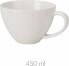 Home Styling Collection Elegancki kubek porcelanowy do kawy, z dużym uchem, 450 ml