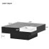 Modern Minimalist Design Square Coffee Table With Detachable Tray And Plug-In 16-Color LED