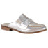 Фото #2 товара Diba True Au Pair Metallic Mule Loafers Womens Silver 10618-040