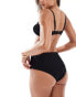 Фото #2 товара Vero Moda crinkle high waisted bikini bottoms in black