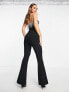 Фото #3 товара ASOS DESIGN corset detail jumpsuit with embellished fringe in black