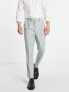 ASOS DESIGN tapered smart trousers in sage prep pin stripe