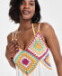 Фото #9 товара Women's Crochet-Bodice Midi Dress Cover-Up
