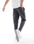 ASOS DESIGN tapered scuba joggers in grey