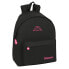 Фото #1 товара Школьный рюкзак Kappa Black and pink Чёрный (33 x 42 x 15 cm)