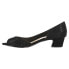 Фото #3 товара Nina Rossie Rhinestone Peep Toe Wedding Pumps Womens Black Dress Casual ROSSIE-B