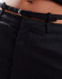 Фото #2 товара ASOS DESIGN decon belt trouser with linen in black