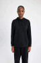 Фото #15 товара B4667AX/BK81 Defacto Kadın Sweat BLACK