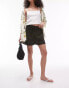 Topshop co-ord linen blend beach shorts in black