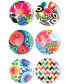 Фото #1 товара Assorted Melamine Dinner Plates, Set of 6