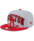 Фото #1 товара Бейсболка снепбек серого и красного цветов New Era Houston Rockets Tip-Off Two-Tone 9FIFTY для мужчин