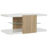 Фото #1 товара Вспомогательный стол DKD Home Decor Белый Коричневый Стеклянный Деревянный MDF 110 x 60 x 45 cm