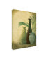 Pablo Esteban Three Vases One with Greenery Canvas Art - 15.5" x 21"