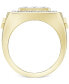 ფოტო #3 პროდუქტის Men's Diamond Framed Cluster Ring (2 ct. t.w.) in 10k Gold