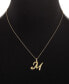 Giani Bernini cubic Zirconia Initial 18" Pendant Necklace in 18k Gold-Plated Sterling Silver, Created for Macy's