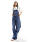 Tommy Jeans Daisy dungarees in dark wash