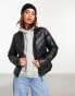 Vero Moda – Wattierte Steppjacke in Schwarz