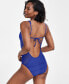 Фото #2 товара Women's Crochet Plunging One-Piece Keyhole Swimsuit