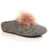 Comfortable felt slippers with pompom Panto Fino W INT1767B