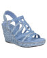 Фото #1 товара Women's Omalia Raffia Platform Wedge Sandals