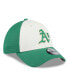 ფოტო #4 პროდუქტის Men's White, Green Oakland Athletics 2024 St. Patrick's Day 39THIRTY Flex Fit Hat
