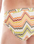 ASOS DESIGN knitted swim briefs in orange print