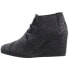 Фото #3 товара TOMS Kala Wedge Booties Womens Black Casual Boots 10015785