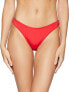 Фото #1 товара Seafolly Women's 236708 80's Bikini Bottom Flashback Chilli Red Swimwear Size 10