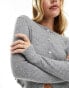 Фото #4 товара Miss Selfridge rib cardi in silver grey