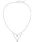 ფოტო #3 პროდუქტის Diamond Halo Cluster Layered Pendant Necklace (1/4 ct. t.w.) in Sterling Silver, 16" + 2" extender