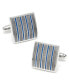 ფოტო #1 პროდუქტის Ox Bull & Trading Co Striped Square Cufflinks