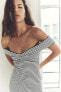 Striped knit stretch dress