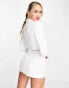Фото #4 товара Lavish Alice cut out detail blazer dress with pearl trim in white