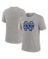 Фото #1 товара Men's Heather Gray North Carolina Tar Heels Blitz Evergreen Legacy Primary Tri-Blend T-Shirt